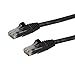 StarTech.com Cat6 Patch Cable - 6 in - Black Ethernet Cable - Snagless RJ45 Cable - Ethernet Cord - Cat 6 Cable - 6in