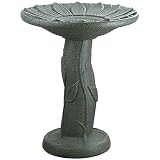 Buy Akro-Mils 93628BKGRAN Flower Design Birdbath, Black Granite by Akro-Mils