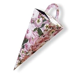 Scattered Roses - Icicle Shaped Favor Boxes (set of 6)