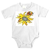 Onesie with bug, lady, flower, humans, human, body, chamomile, insect, individuals, beetle, people, individual, persons, person