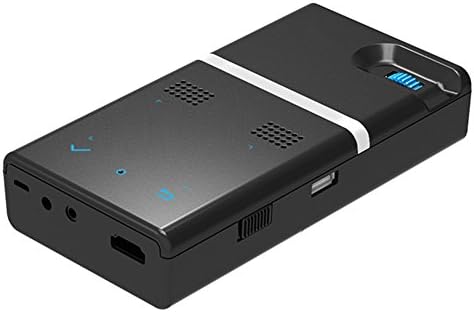 EVERYONEGAIN DH-A380 Smart Wifi Touch Screen Android Mini LED DLP Projector Full HD Portable Business Projector Built-in Speaker and 4600mAh Battery HDMI Black