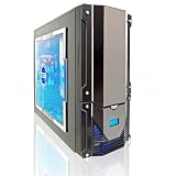 NZX Trinity Classic System Steel Cabinet with Stealthed Clear Side Panel - Black