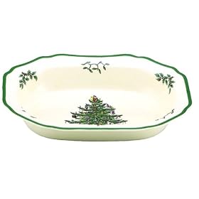 Spode Christmas Tree Open Vegetable Dish