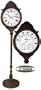 Durocraft TH012-63 Two-sided 62" Tall Weather and Time Center with 15" Diameter Clock, Thermometer, Barometer, Humidity Gauge and Floor Stand