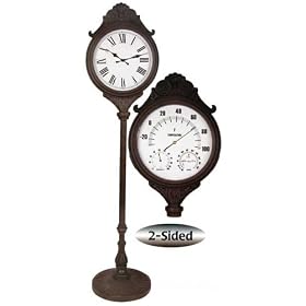 Durocraft TH012-63 Two-sided 62 Tall Weather and Time Center with 15 Diameter Clock,... by 