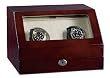 Mahogany Wood Glossy Finish Watch Winder Holds Two Watches *Special Order Only