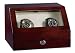 Mahogany Wood Glossy Finish Watch Winder Holds Two Watches *Special Order Only