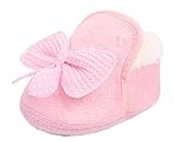 EOZY ベビーシューズ 子供 靴 女の子 ファーストシューズ フォーマル プリンセス風ベビー滑り止め靴 キッズ 女児柔かい綿靴 12 内寸11.5cm ピンク