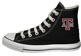Converse Chuck Taylor All Star Hi Top Black Texas A&M University Logo Maroon Canvas