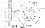 Brembo 25881 Front Disc Brake Rotor
