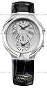 Philip Stein Teslar Round Womens Black Alligator Strap White Dial Dual Time Watch 6-CW-ABS