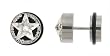 Stainless Steel Fake Plugs with CZs Surrounding Star Crystal Design - 16g Wire - 11mm - Sold as a Pair Stainless Steel Fake Plugs with CZs Surrounding Star Crystal Design - 16g Wire - 11mm - Sold as a Pair