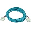 10Gb Fiber Optic Cable, SC/SC, Multi Mode, Duplex - 10 Meter (50/125 Type) - Aqua