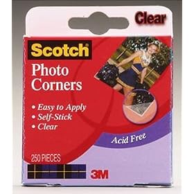 Scotch� Clear Photo Corners, 1 Box containing 250 photo corners