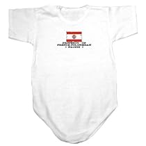 Baby Bodysuit White " Property Of French Polynesian Nation / Flag Transfer " French Polynesia Country 3 - 6 Months