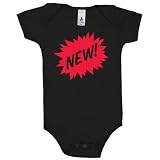 New! Baby One-Piece, Black, 3-6 Months