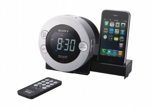 Sony ICF-C7IP Clock Radio for iPod and iPhone with Hidden Sliding Dock Tray