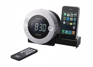 Sony ICF-C7IP Clock Radio for iPod and iPhone with Hidden Sliding Dock Tray
