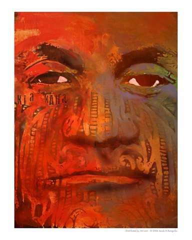 kia kaha (be strong) Abstract Giclee Poster Print by Jacob M kongaika, 8x10