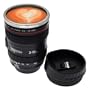 Camera Lens Coffee Mug / Cup / Thermos with Drinking Lid & Quality Stainless Steel Interior-24-105mm -black