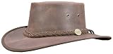 BARMAH HATS 1024 OILED BRONCO LEATHER BROWN