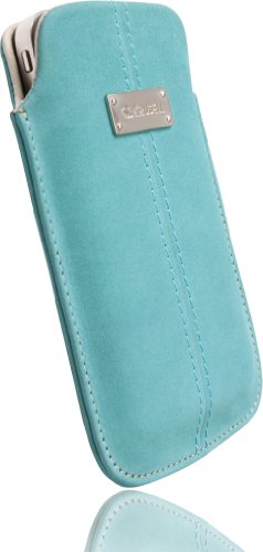 Krusell Luna Nubuck Leder Etui Tasche f&uuml;r HTC Desire Z t&uuml;rkis
