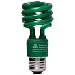 Globe 13-Watt Ultra-Mini Compact Fluorescent Spiral Bulb, Green, 4-Pack #4761201