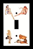 VARGAS PIN-UP GIRLS CALENDAR GIRL SINGLE TOGGLE SWITCH PLATE