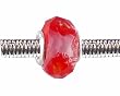 Pandora Style Charm Bead (Z79) Faceted Murano Lampwork Glass (14mm x 10mm) (fits Troll too)