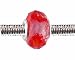 Pandora Style Charm Bead (Z79) Faceted Murano Lampwork Glass (14mm x 10mm) (fits Troll too)