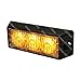 SolarBlast 3W AMBER LED Flashing Strobe Light Head [12 Flash Mode] [TIR] [Multi Units Sync-able] [Surface-Mount] Amber Yellow Grille Police Lights for Emergency Vehicles Truck Volunteer Firefighters