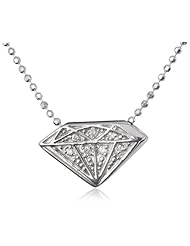 Alex Woo "Little Princess" Diamond and White Gold Diamond Pendant Necklace, 16"