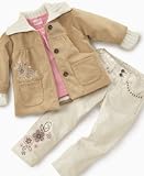 Nannette Little Girl 3 Pc Faux Suede Jacket Set