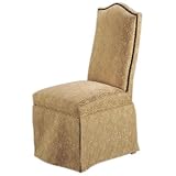 Arch-top Nail-head Back Chair With Skirt Chenille Black by Home Decorators Collection
