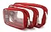 Packies Zip Top Packing Cubes / Cosmetic Bags - Cherry - Set of 3 (Ballistic Nylon - Small)