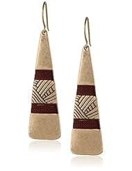 The SAK Thread Paddle Wine Drop Earrings
