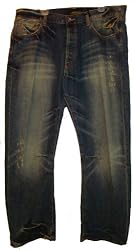 Men's Ed Hardy Jeans Jerry Pirate Jack Loose Fit Pant 40x34
