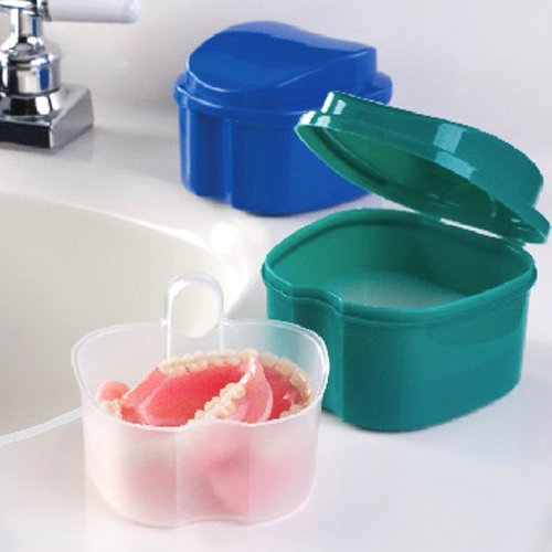 Orafix Premium Denture Bath cleaning container with Strainer Health