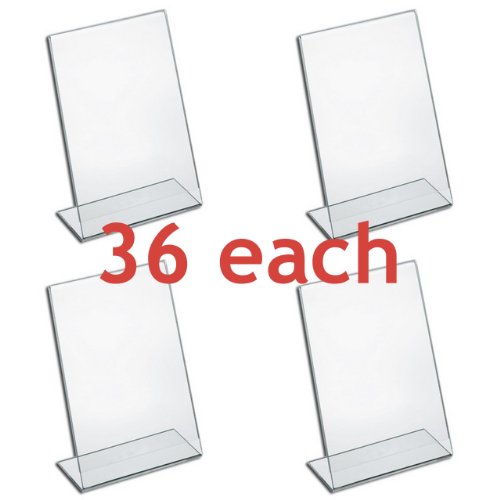 Advantage (36 Pack) 8.5 X 11 Slant Back Clear Acrylic Sign Holder Ad Frame by Advantage On Sale