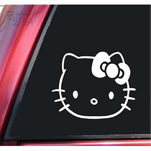 Hello Kitty #2 Vinyl Decal Sticker - White