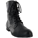 N27 New Womens Black High Ankle Lace Up Worker Boots Sizes 3-8 UK