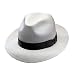 Borsalino Quenca Fino Panama Hat - Med. Brim-BleachBlack-56
