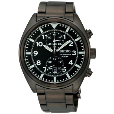 Seiko Mens SNN233 Chronograph Black Dial Watch