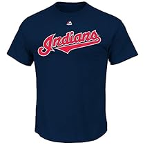 MLB Men's Big and Tall Team Wordmark II Cotton Crew Neck T-Shirt (3XL, Cleveland Indians)
