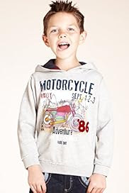 Cotton Rich Motorcycle Hooded Sweat Top