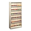 6-Shelf Open File, Letter, 36"x13-3/4"x75-7/8", Putty
