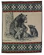 Black Bear Family Hautman Brothers Aurora Blanket/Throw