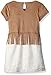 Speechless Girls' Knit Suede Knee Length Short Sleeve Round Neck Dress