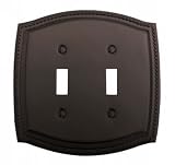 Baldwin 4790.112.CD Double Toggle Rope Design Switch Plate, Venetian Bronze