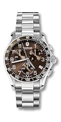Victorinox Swiss Army Quartz, Stainless Steel Silver Band Brown Dial - Men's Watch 249011